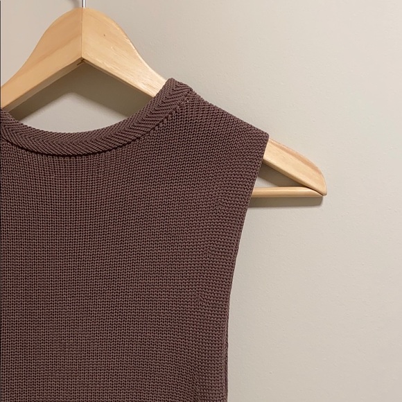Aritzia / Wilfred Palmier Sleeveless Sweater Brown - Picture 6 of 11